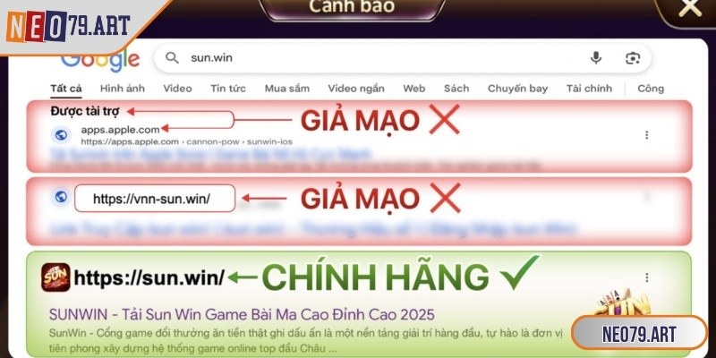 Cảnh báo Sunwin đang bị làm giả để người chơi đề phòng trước các mối nguy hại